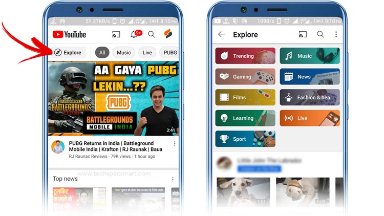 How to Watch Trending videos on YouTube Android App after new UI update in 2021?