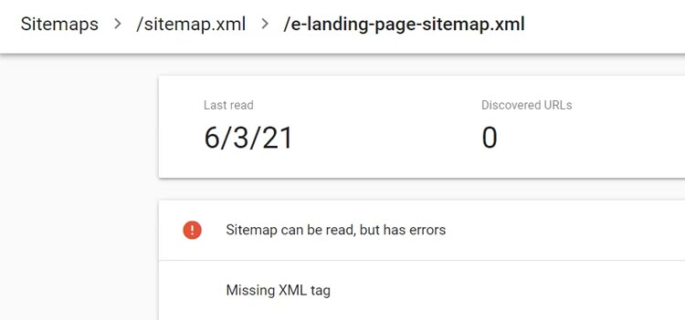 e-landing-page-sitemap