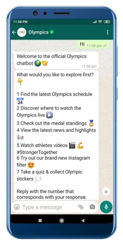 Olympic official chatbot