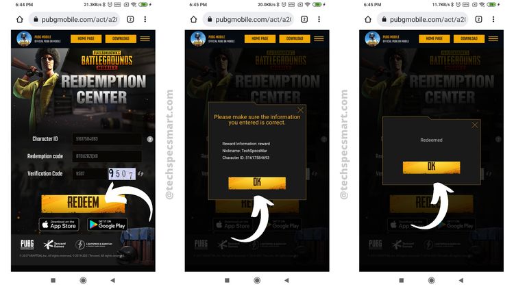 Pubg mobile redeem code