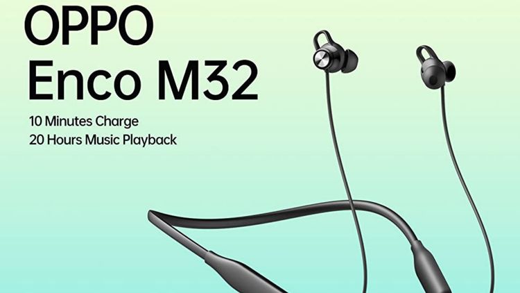 OPPO Enco M32 Bluetooth Wireless Neckband Launched with 10mm driver, IP55 rating