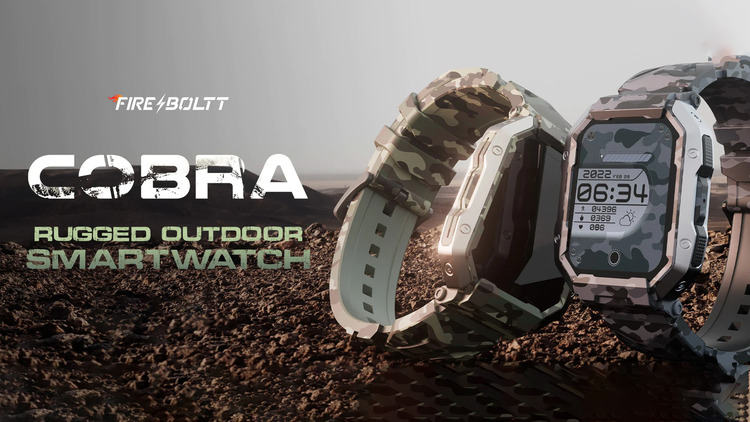 Fire-Boltt Cobra Smartwatch with 1.78″ AMOLED 60Hz Display, BT Calling, SpO2 & HR Sensor