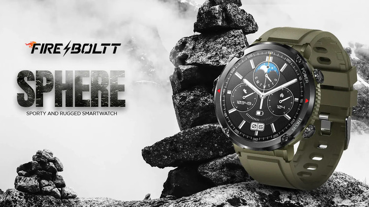 Fire-Boltt Sphere Smartwatch with 1.6″ Display, BT Calling, IP68, SpO2