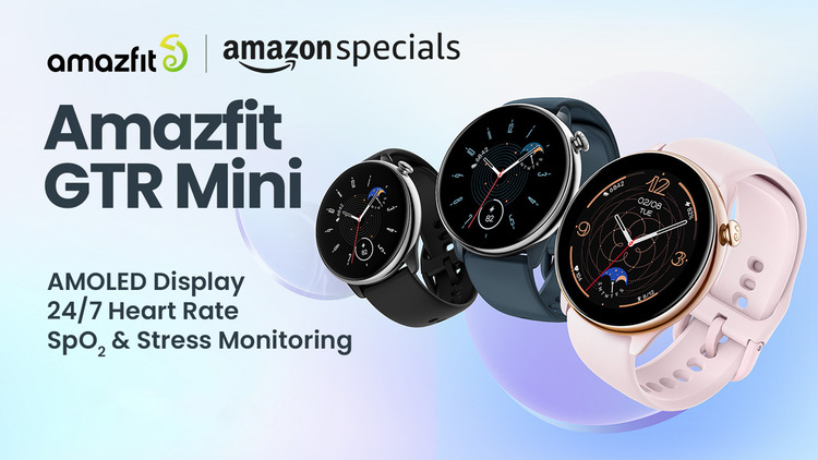 Amazfit GTR Mini Smartwatch with 1.28″ AMOLED Display, BT Calling, GPS