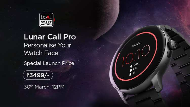 boAt Lunar Call Pro Smartwatch with 1.39″ AMOLED Display, BT Calling, SpO2