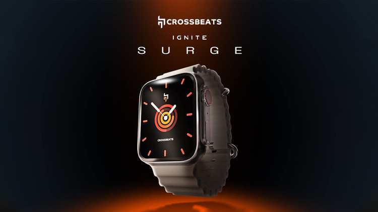 Crossbeats Ignite Surge with 1.83″ AMOLED Display, BT Calling, 500+ Watch Faces