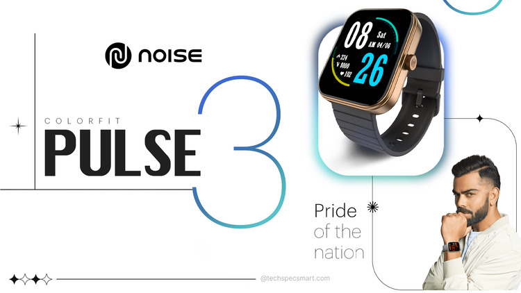 Noise ColorFit Pulse 3 Smartwatch with 1.96″ TFT Display, BT Calling, IP68, SpO2