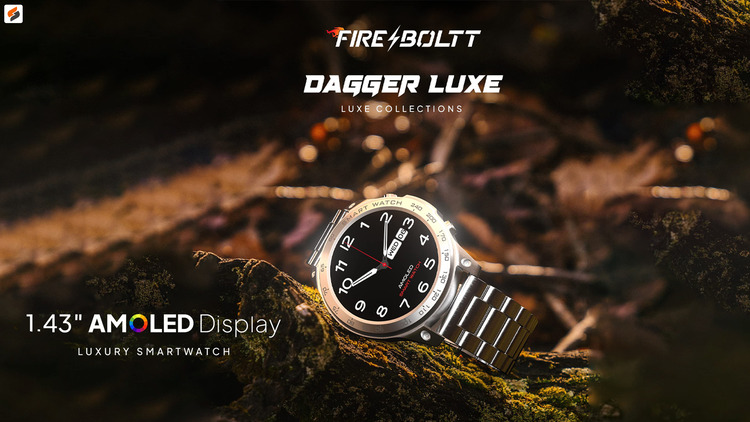 FireBoltt Dagger Luxe Smartwatch with 1.43″ AMOLED Display, BT Calling, IP68