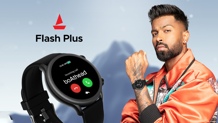 boAt Flash Plus smartwatch Launched with 1.39″ AMOLED Display, BT Calling, IP68, SpO2