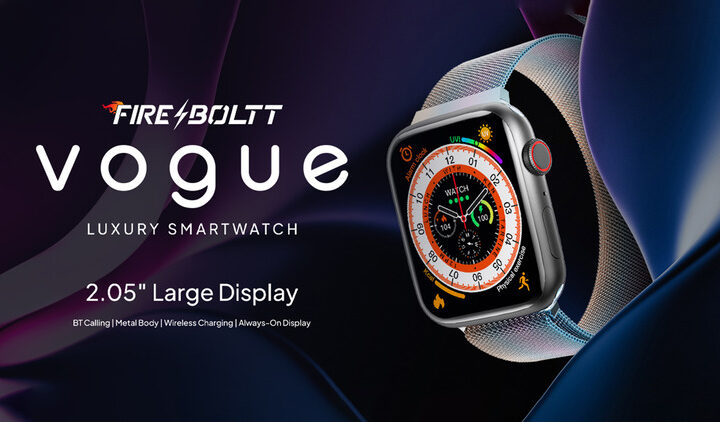 FireBoltt Vogue Smartwatch with 2.05″ Display, Always-on Display, BT Calling, SpO2, IP68