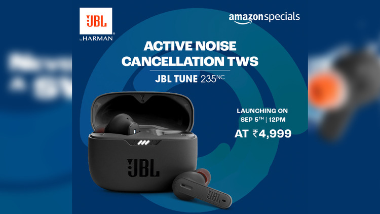 JBL Tune 235NC Earbuds with 6mm Driver, ANC, IPX4, Up to 40hrs Playtime