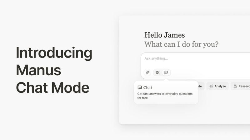 Manus Chat Mode Now Free and Unlimited for Everyone