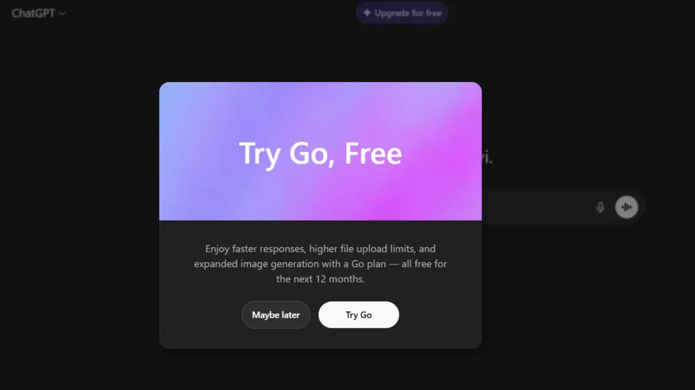 How to Claim 12 Months Free of ChatGPT Go in India – Step-by-Step Guide